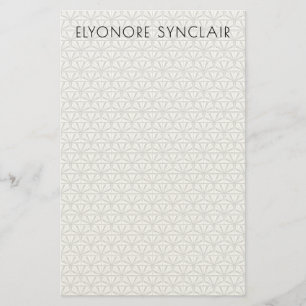 Personalized Minimal Elegant Geometric Art Deco Stationery