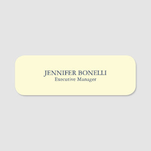 Personalized minimalist add your name cream color tag