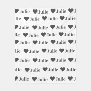 Personalized Minimalist Heart Blanket