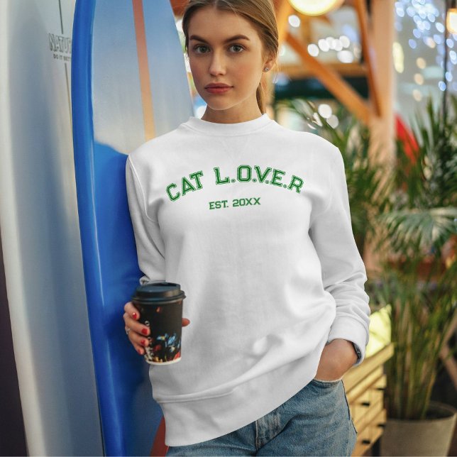 Personalized Minimalist Stylish Cute Pet Cat Lover Sweatshirt (Creator Uploaded)