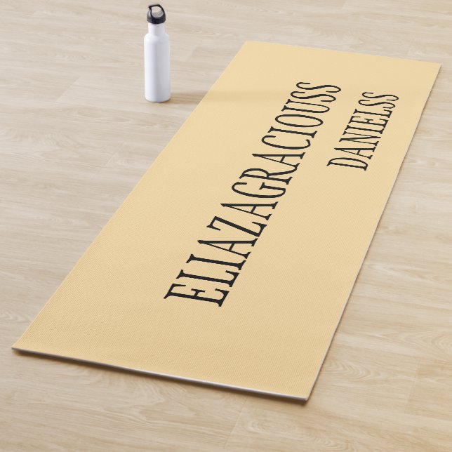 Personalized Minimalist Yoga Mat with Cute Name (In Situ)
