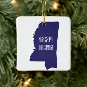 Personalized Mississippi Christmas Ornament