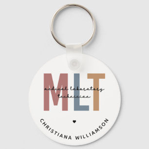 Personalized MLT Medical Laboratory Technician Key Ring