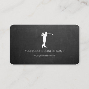 Personalized Modern Blackboard Professional Golf  Business Card