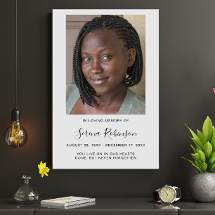 Personalized Modern Celebration of Life Funeral Poster