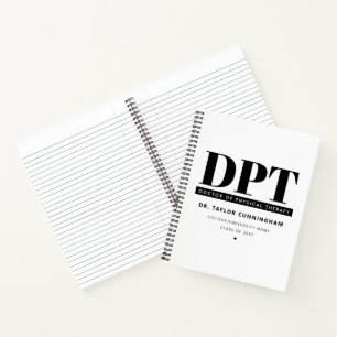 Personalized Modern DPT Doctor of Physical Therapy Notebook