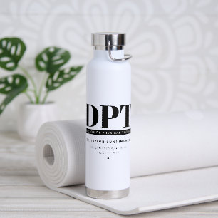 Personalized Modern DPT Doctor of Physical Therapy Water Bottle