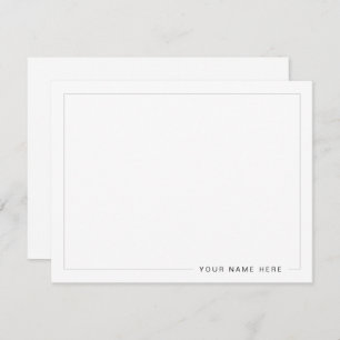 Personalized Modern Flat Note Card
