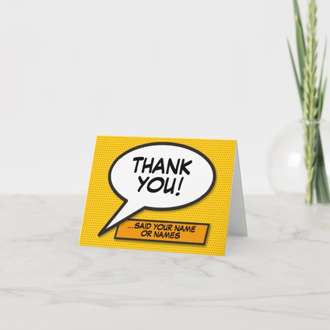 Personalized Modern Fun Speech Bubble Card (Front)