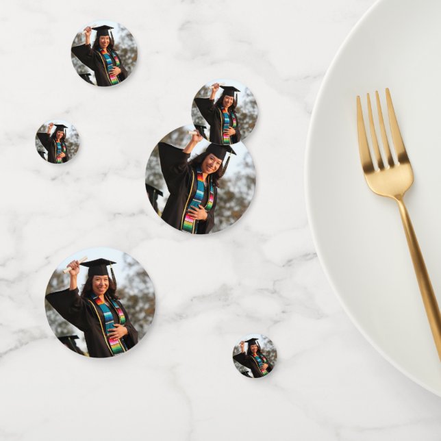 Personalized Modern Graduation Party Photo Confetti (Group)