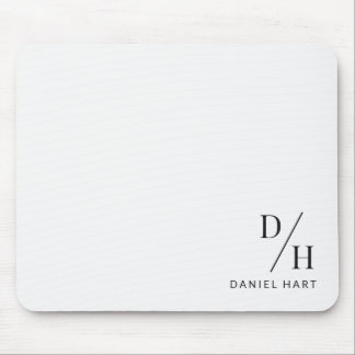 Personalized Modern Minimalist Initial Name Mouse Pad