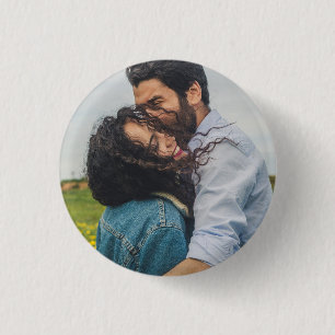 Personalized Modern Minimalist Photo 3 Cm Round Badge