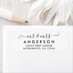 Personalized Modern Mr and Mrs Family Last Name 