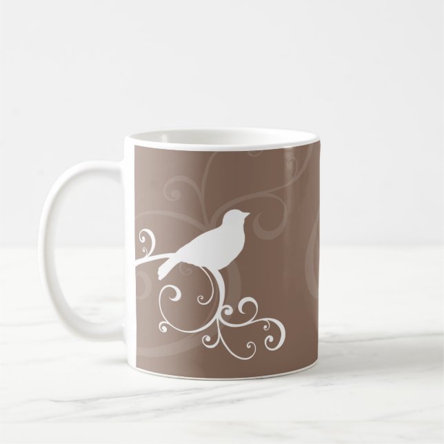 PERSONALIZED MODERN MUG :: whimsicalbird 1 (Left)