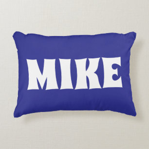 PERSONALIZED MODERN NAME BLUE PILLOW