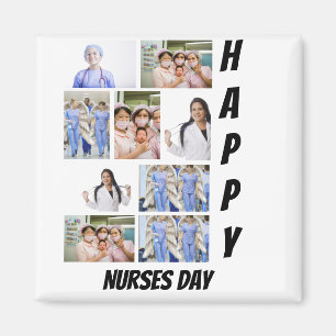 Personalized Modern Nurses Day 9  Photo Collage    Magnet