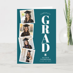 Personalized Modern School College Graduation  Card