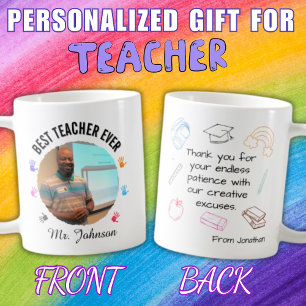 Personalized Modern School Teacher Appreciation Coffee Mug