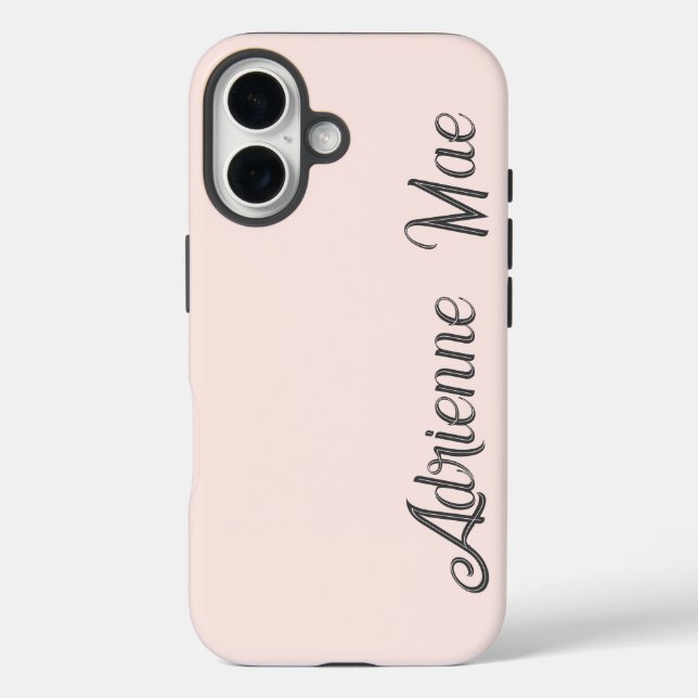 Personalized Modern Script Baby Pink Blush Case-Mate iPhone Case (Back)