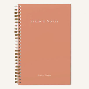 Personalized Modern Sermon Church Notebook