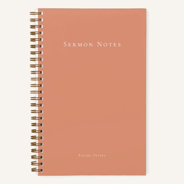 Personalized Modern Sermon Church Notebook (Front)