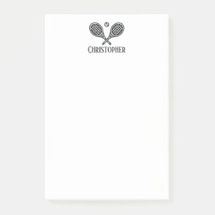 Personalized Modern Simple Tennis Post-it Notes