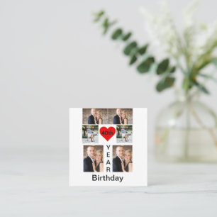 Personalized Modern trendy Birthday   Square Business Card