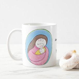 Personalized Mom and Baby Mothers Day gift Coffee Mug