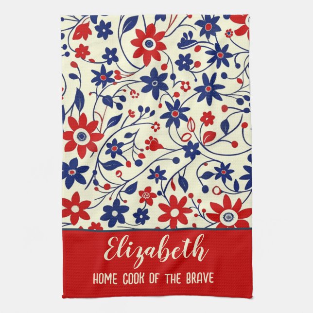 Personalized Mom Cook Kitchen Set Tea Towel (Vertical)