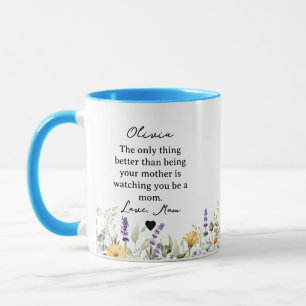 Personalized Mom Garden Custom Floral Mother’s Mug