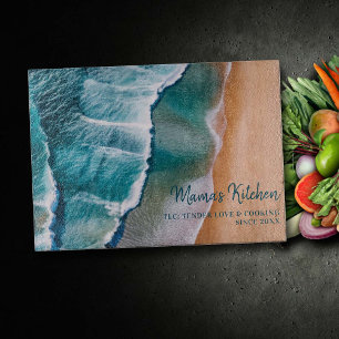 Personalized Mom Gift Tender Love TLC Ocean Waves Cutting Board