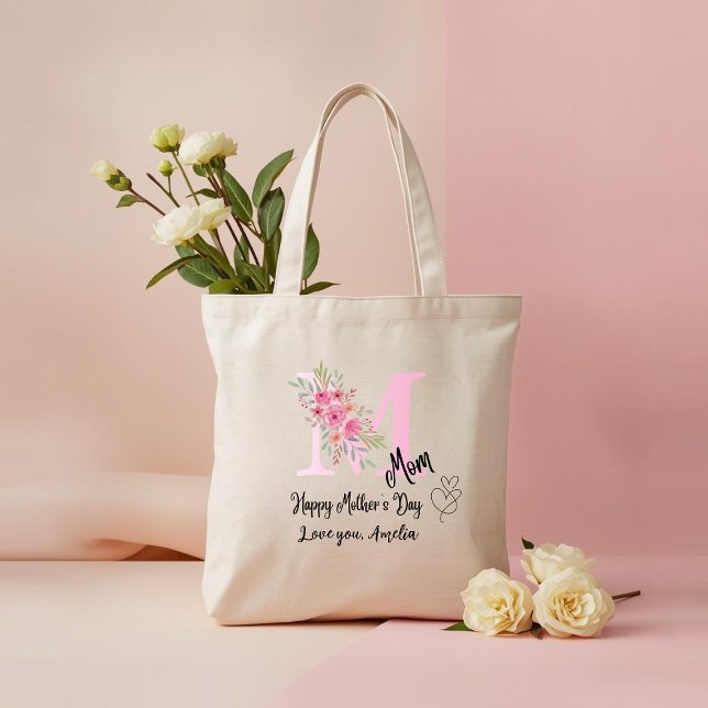 Personalized Mom Initial Tote Bag (Creator Uploaded)