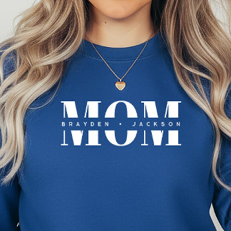 Personalized MOM Kids’ Names, Modern Chic Mom Gift Sweatshirt