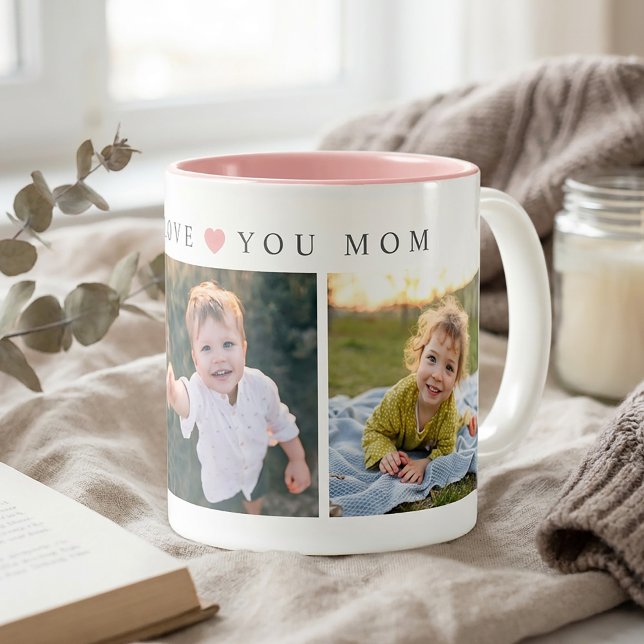 Personalized Mom Love You Two-Tone Coffee Mug (Creator Uploaded)