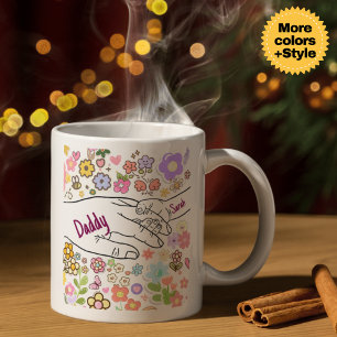 Personalized Mom Mug - Hands & Heart 3D Effect Gif