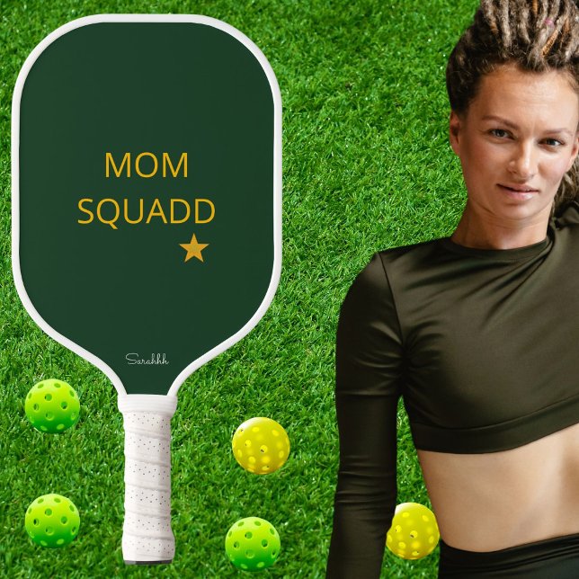 Personalized Mom Squad Pickleball Custom Name Gift Pickleball Paddle (Creator Uploaded)