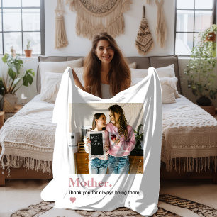 Personalized Mom Thank You Photo Sherpa Blanket