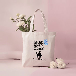 Personalized Mom Typography Tote Bag