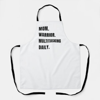 Personalized Mom Warrior Multitasking Daily Gifts Apron