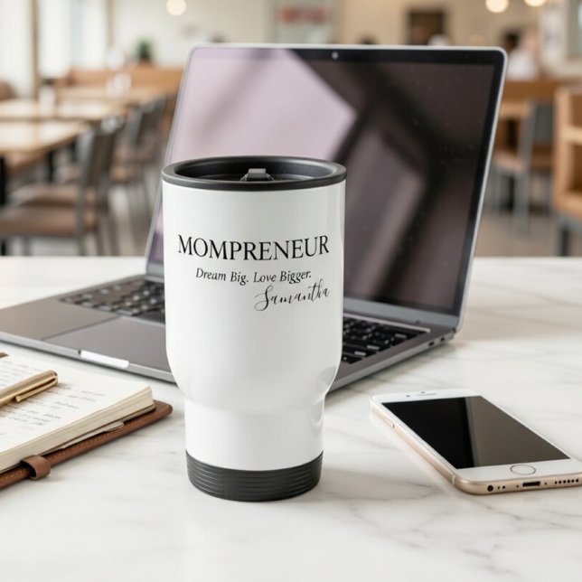 Personalized Mompreneur – Custom Gift Travel Mug (Creator Uploaded)