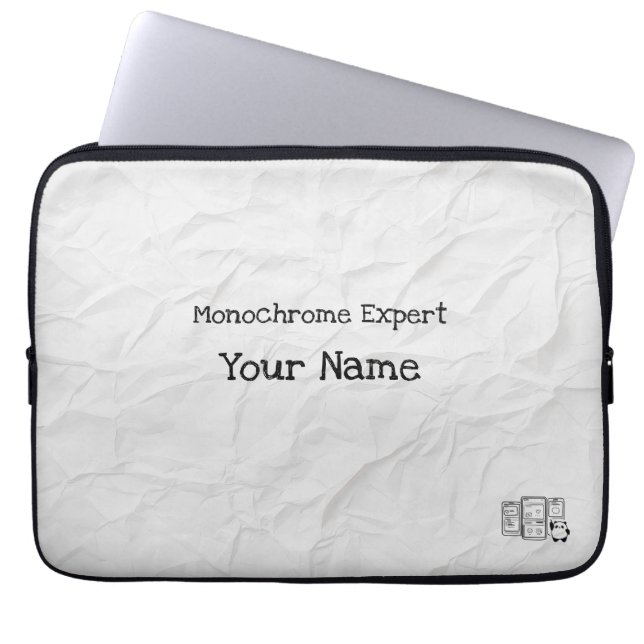 Personalized Monochrome Expert Electronics Bag (Front)