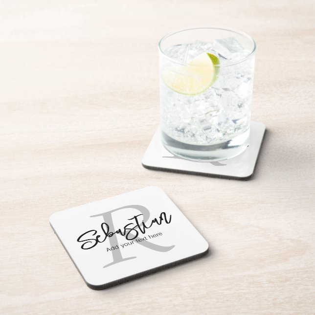 Personalized Monogram and Name Coaster (Right Side)