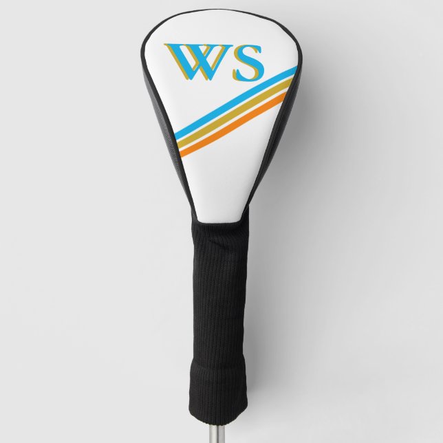 Personalized Monogram and Name  Golf Head Cover (Front)