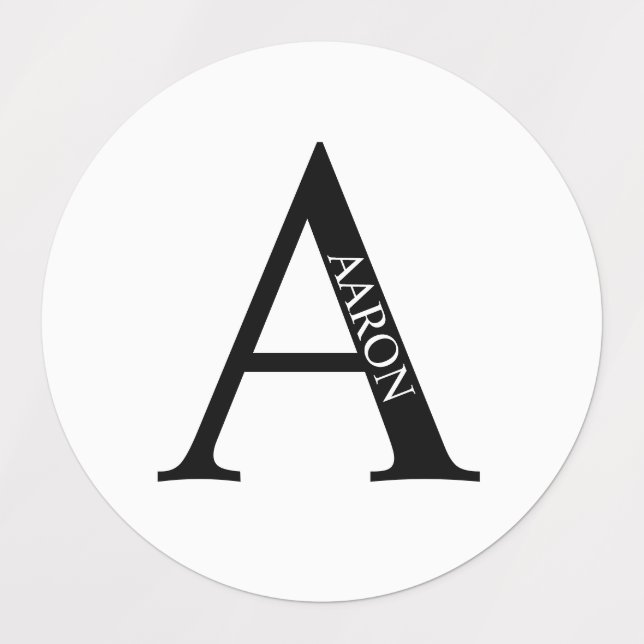 Personalized Monogram and Name Labels (Design 1)