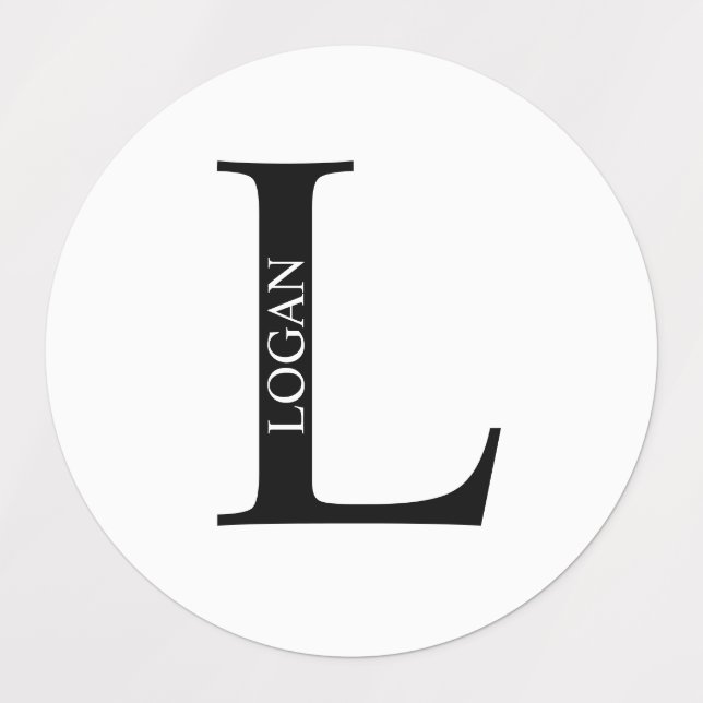 Personalized Monogram and Name Labels (Design 1)