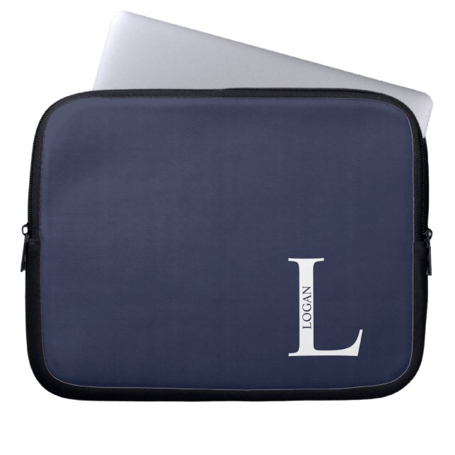 Personalized Monogram and Name Laptop Sleeve (Front)