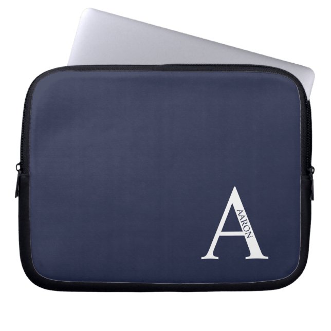 Personalized Monogram and Name Laptop Sleeve (Front)
