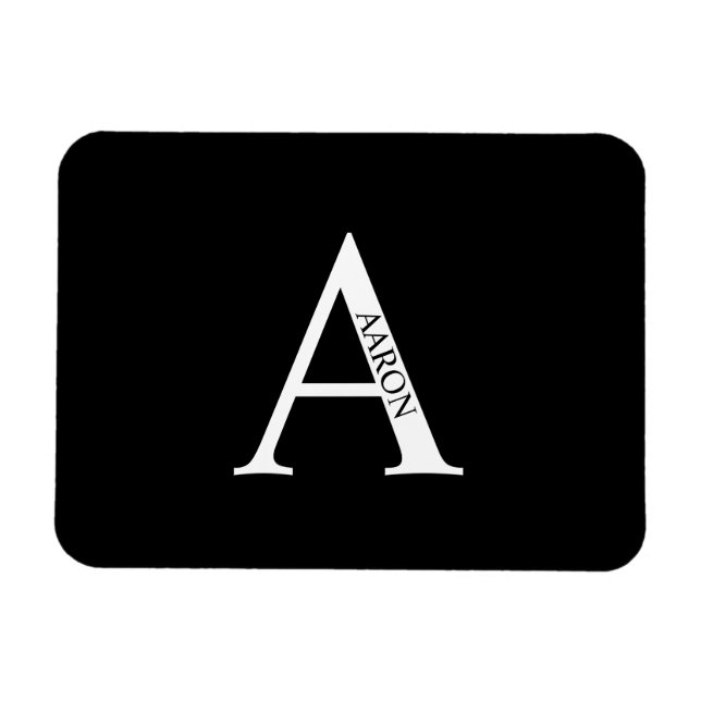 Personalized Monogram and Name Magnet (Horizontal)