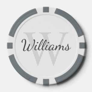 Personalized Monogram and Name Poker Chips