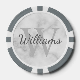 Personalized Monogram and Name Poker Chips